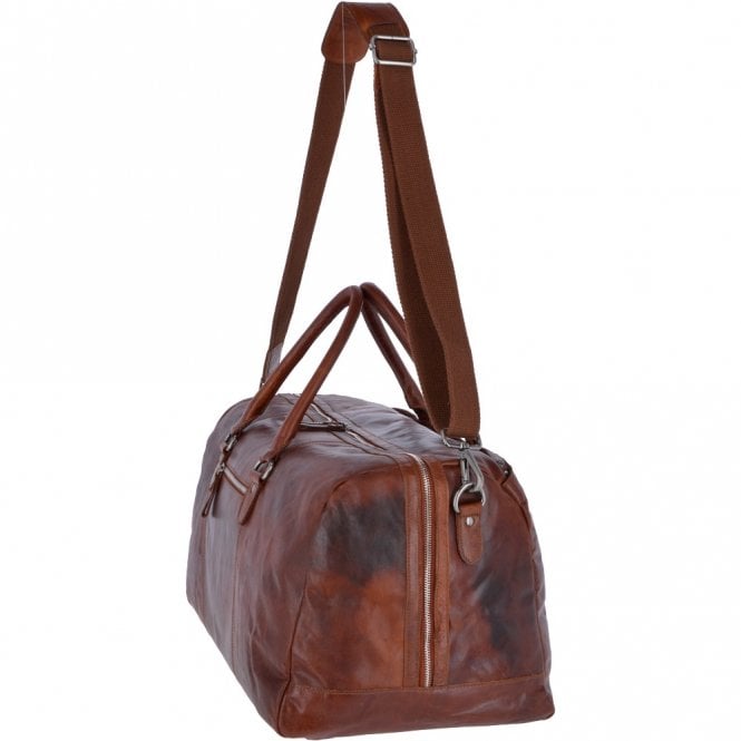Ashwood Leather Large Leather Vintage Holdall Tan : F-87