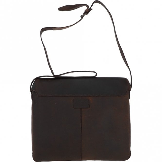 Ashwood Leather Large Vintage Leather Messenger Bag Brown: Memphis