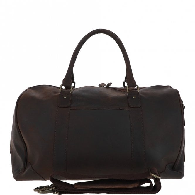 ashwood leather Large Vintage Leather Travel Holdall Brown: Jayden