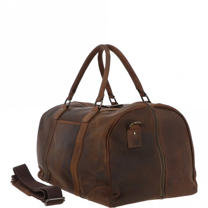 Ashwood Leather Large Vintage Leather Travel Holdall Tan: Jayden