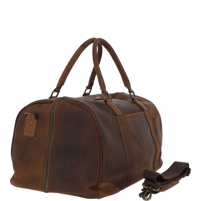 Ashwood Leather Large Vintage Leather Travel Holdall Tan: Jayden