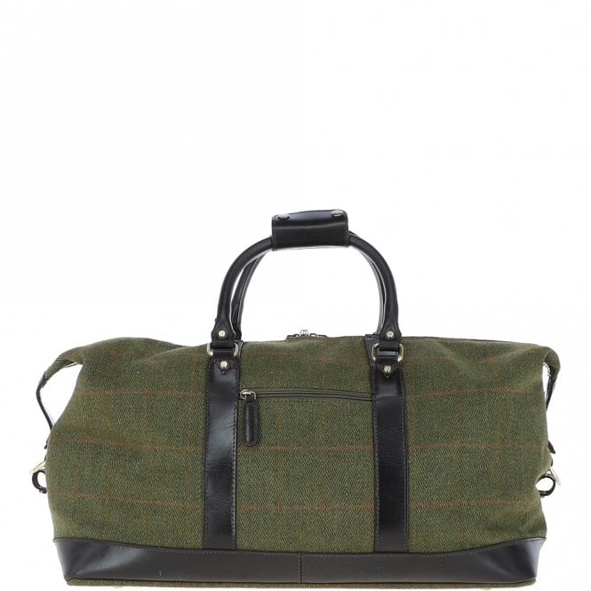 Ashwood Leather Large Vintage Leather Travel Holdall Tweed: Marcus