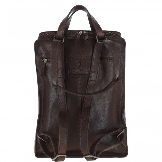 Ashwood Leather Large Waxy Leather Backpack Brown: Tommy
