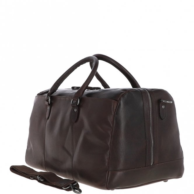 Ashwood Leather Large Waxy Leather Holdall Brown: W-76