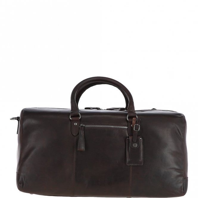 Ashwood Leather Large Waxy Leather Holdall Brown: W-76