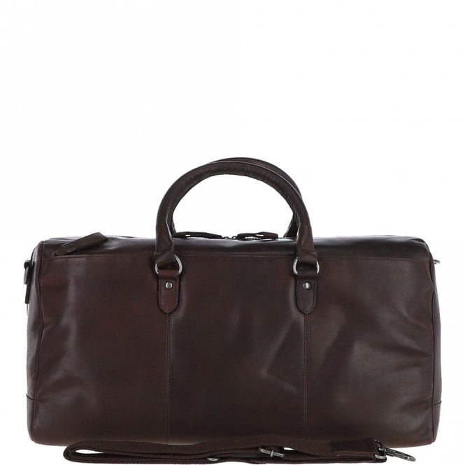 ashwood leather Large Waxy Leather Holdall Brown: W-76