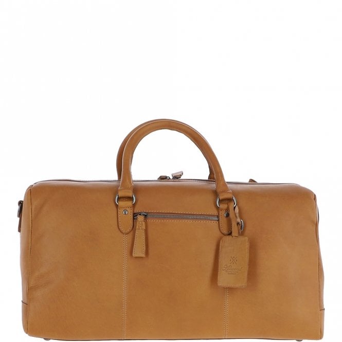 Ashwood Leather Large Waxy Leather Holdall Cognac: W-76