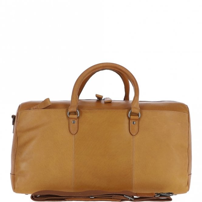ashwood leather Large Waxy Leather Holdall Cognac: W-76