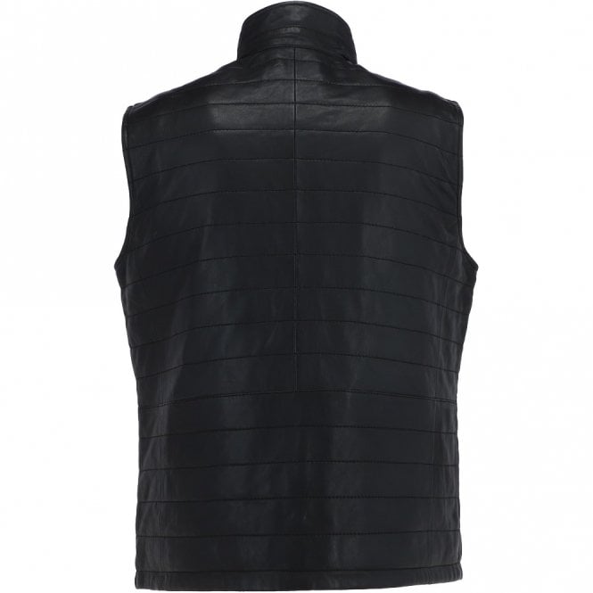 Ashwood Leather Leather Body Warmer Black: Massimo Gillet 1