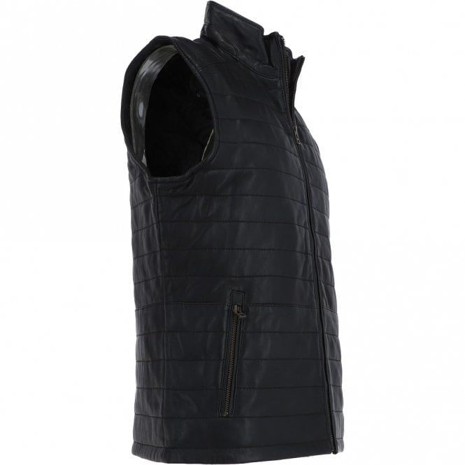 Ashwood Leather Leather Body Warmer Black: Massimo Gillet 1