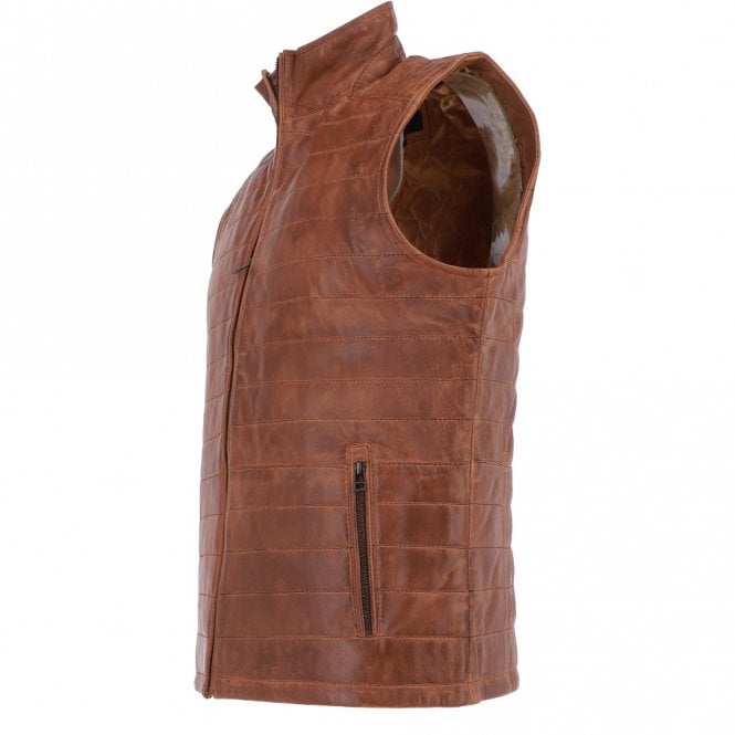 Ashwood Leather Leather Body Warmer Cognac: Massimo Gillet 1