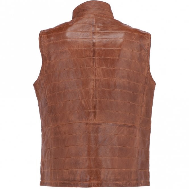Ashwood Leather Leather Body Warmer Cognac: Massimo Gillet 1