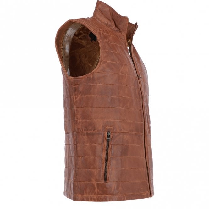 Ashwood Leather Leather Body Warmer Cognac: Massimo Gillet 1