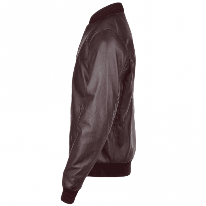Ashwood Leather Leather Bomber Jacket Oxblood : Danny
