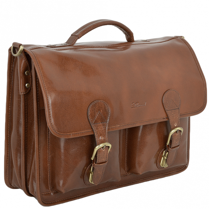 Ashwood Leather Leather Briefcase 8190 Chestnut/vt : 8190