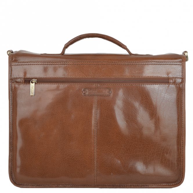 Ashwood Leather Leather Briefcase 8190 Chestnut/vt : 8190