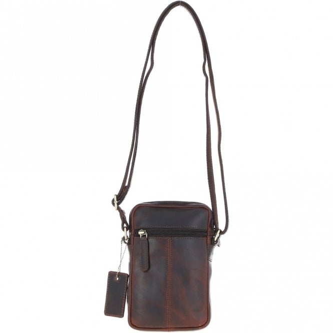 Ashwood Leather Leather Crossbody Smartphone Bag Brown: K-41