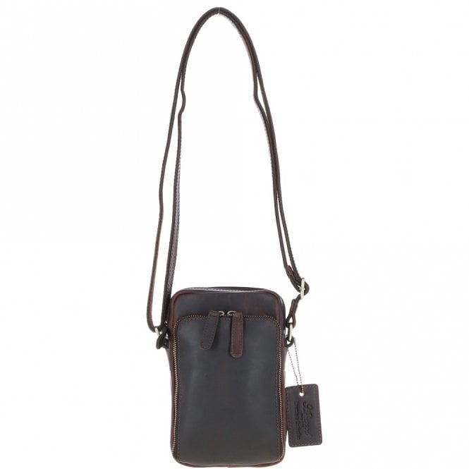 ashwood leather Leather Crossbody Smartphone Bag Brown: K-41