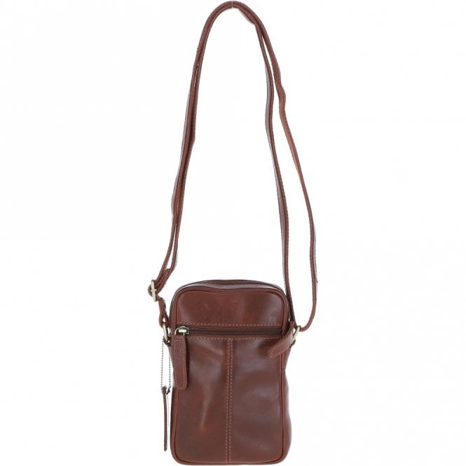 Ashwood Leather Leather Crossbody Smartphone Bag Chestnut: K-41