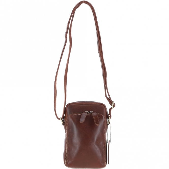 ashwood leather Leather Crossbody Smartphone Bag Chestnut: K-41