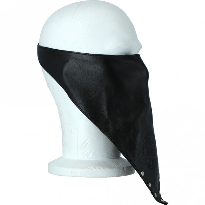 Ashwood Leather Leather Embossed Bandana Face Mask Black : Jose
