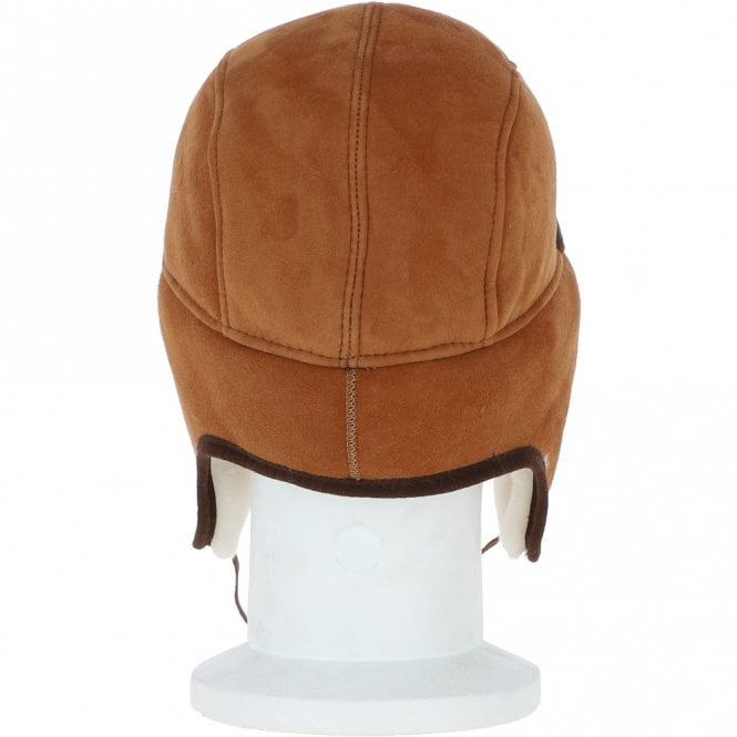 Ashwood Leather Leather Hunting Trapper Hat With Sheepskin Fur Tan/brn : Dakota