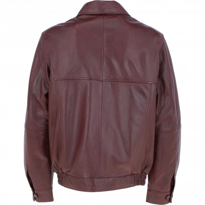 Ashwood Leather Leather Jacket Wax Burgandy : Ferdinand