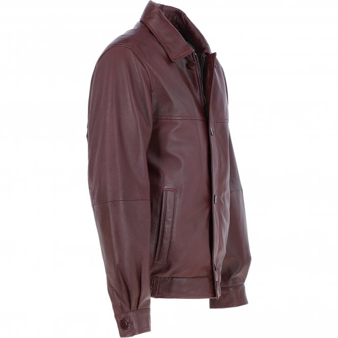 Ashwood Leather Leather Jacket Wax Burgandy : Ferdinand
