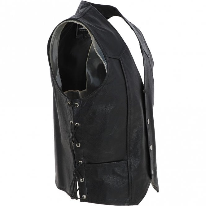 Ashwood Leather Leather Laced Waistcoat Black : G-W/C 632
