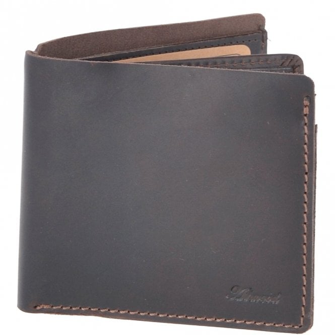 ashwood leather Leather Oily Hunter Wallet With ID And Coin Section Brown : 1884