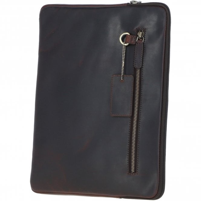 Ashwood Leather Leather Tablet Holder And A4 Sleeve Section Brown: K-40
