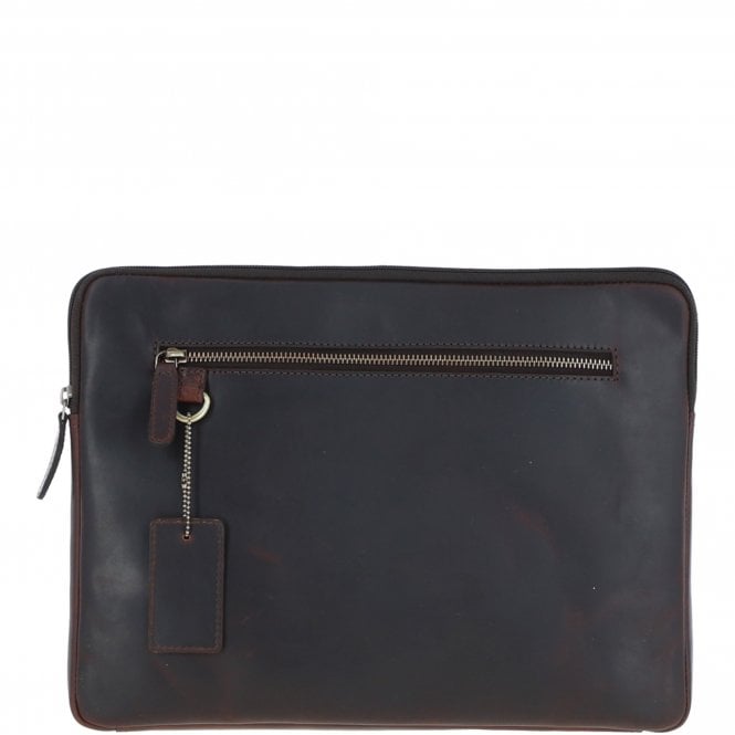 ashwood leather Leather Tablet Holder and A4 Sleeve Section Brown: K-40