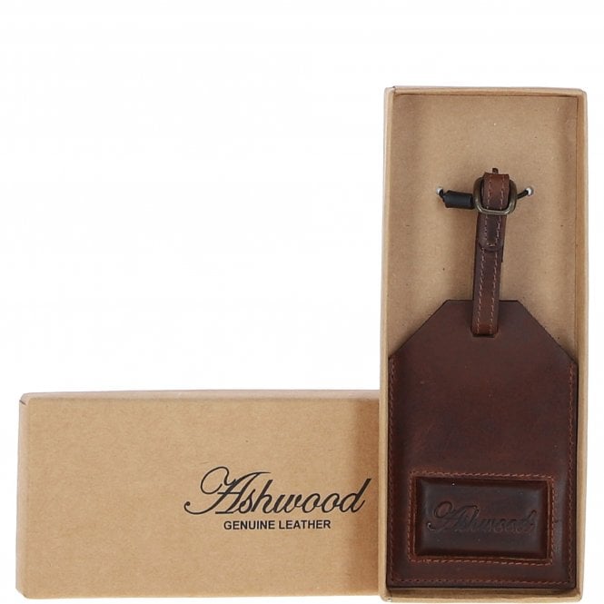 ashwood leather Leather Travel Luggage Tag Brandy : 5996