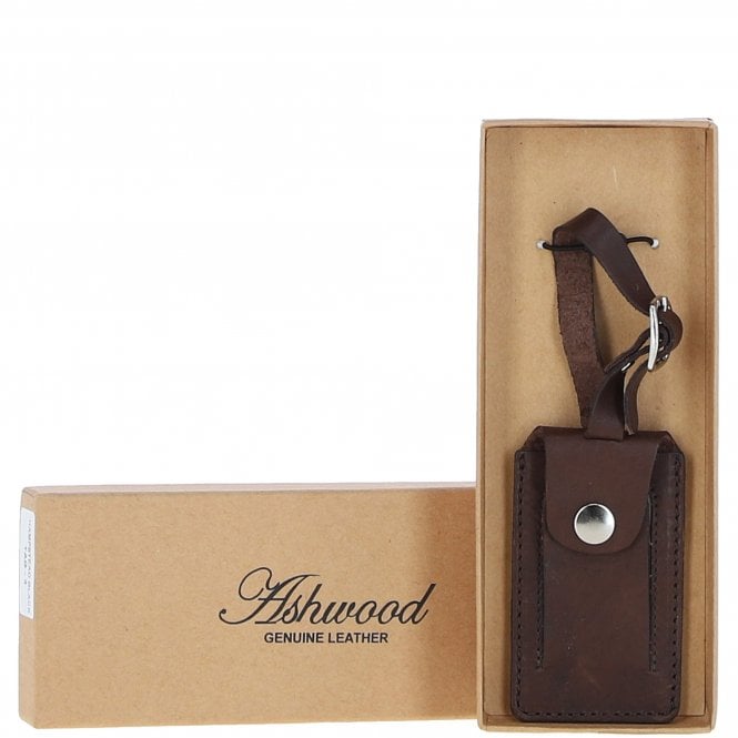 ashwood leather Leather Travel Luggage Tag Brown : Kingston