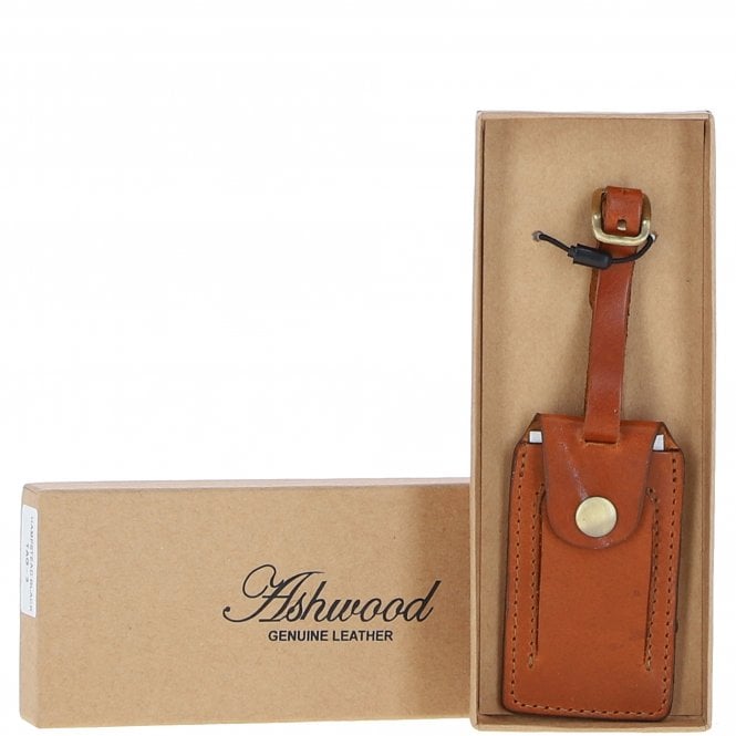 ashwood leather Leather Travel Luggage Tag G Tan :Poh-1546