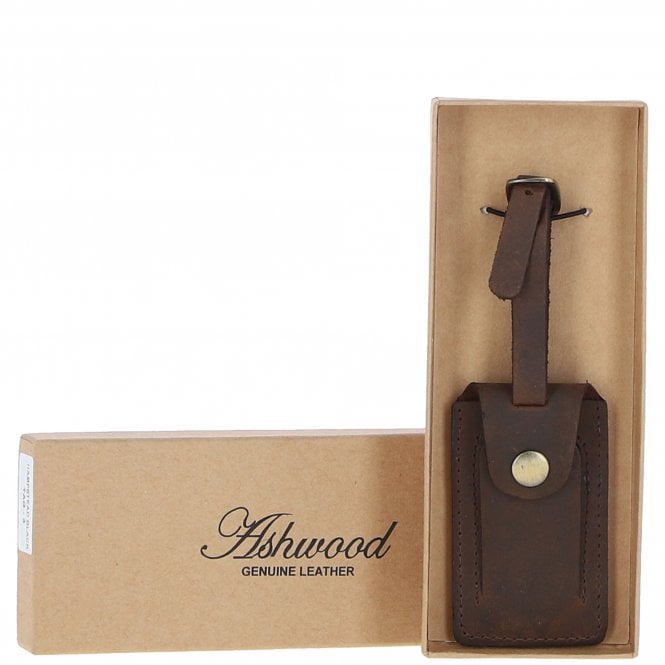 ashwood leather Leather Travel Luggage Tag Mud :Poh-1546