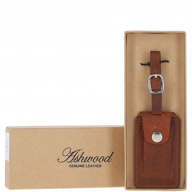 ashwood leather Leather Travel Luggage Tag Tan : Kingston