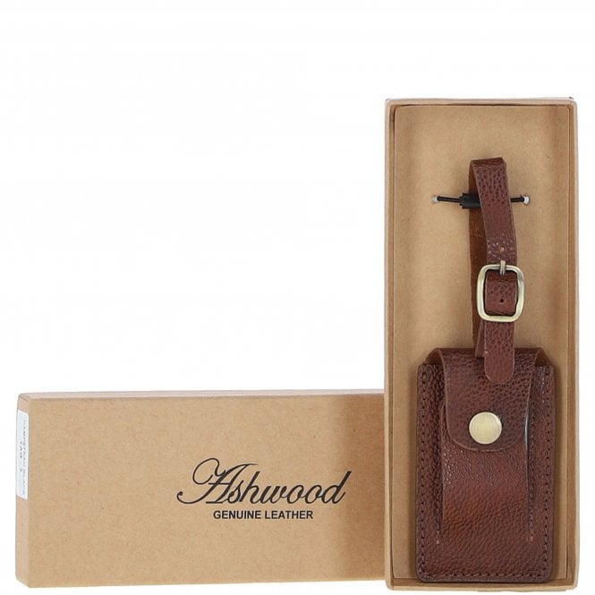ashwood leather Leather Travel Luggage Tag Tan :soho l tag