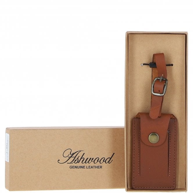 ashwood leather Leather Travel Luggage Tag Tan : Spitalfields l tag