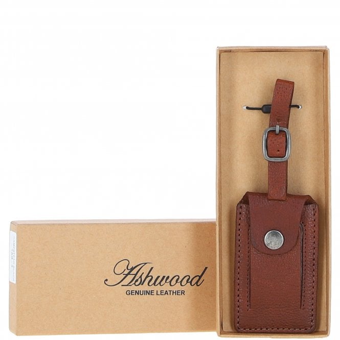 ashwood leather Leather Travel Luggage Tag Tan : Stratford l tag