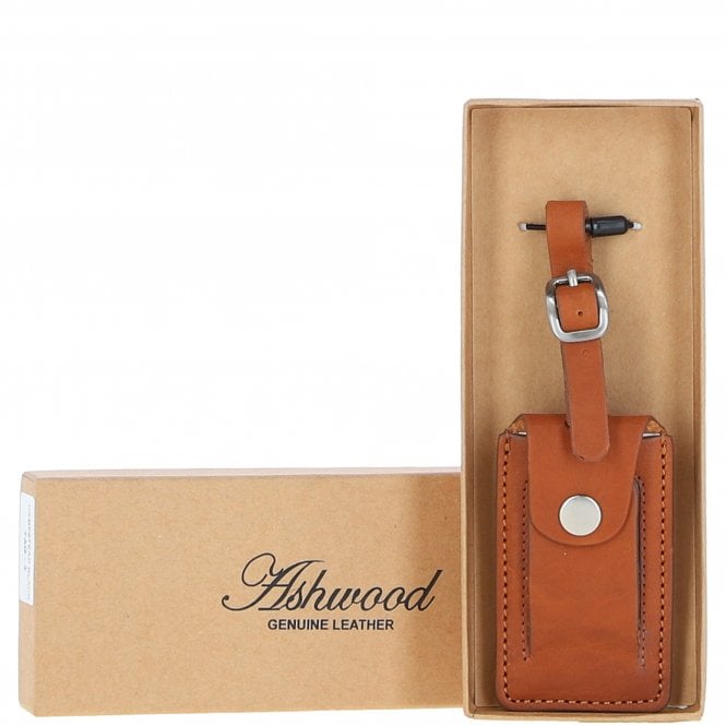 ashwood leather Leather Travel Luggage Tag Tan : Wimbledon