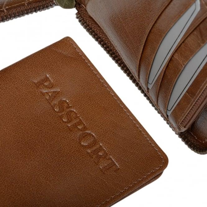 Ashwood Leather Leather Travel Wallet Chestnut : TW-01
