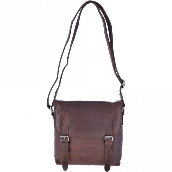 ashwood leather Leather Vintage Flight Shoulder Bag Brandy : F-84