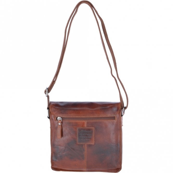 Ashwood Leather Leather Vintage Flight Shoulder Bag Tan : F-84