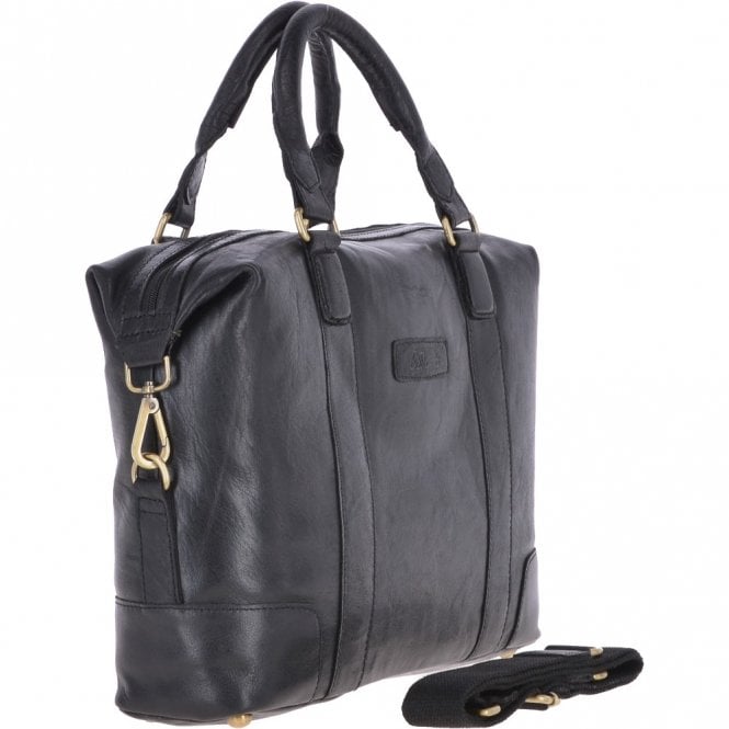 Ashwood Leather Leather Vintage Laptop Work Bag Black : G-34