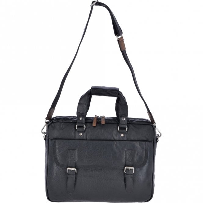 ashwood leather Leather Vintage Laptop Work Bag Black/mud : F-83