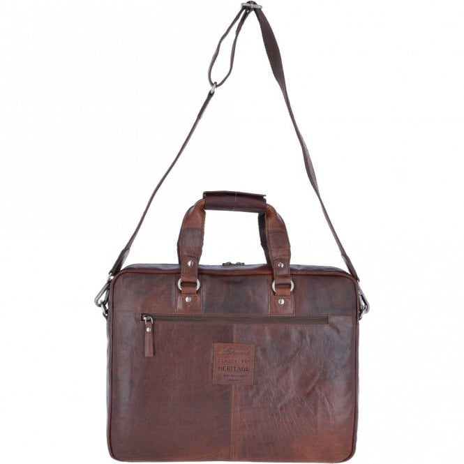 Ashwood Leather Leather Vintage Laptop Work Bag Brandy : F-83
