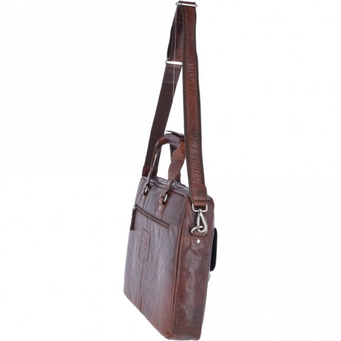 Ashwood Leather Leather Vintage Laptop Work Bag Brandy : F-83