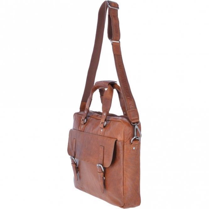 Ashwood Leather Leather Vintage Laptop Work Bag Tan : F-83