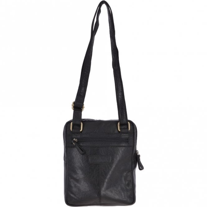 Ashwood Leather Leather Vintage Medium Flight Shoulder Bag Black : G-33